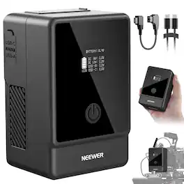 Neewer - V-Mount Battery (99Wh) with OLED Display - PD65W USB-C Fast Charging for Camera & Monitor