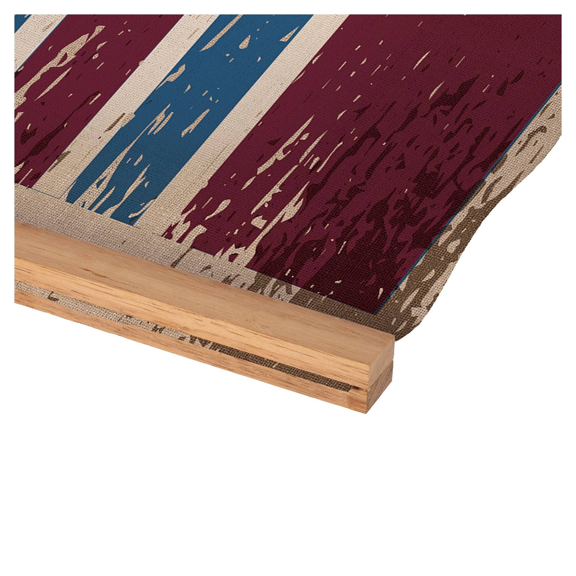 Alt View 2. Evergreen Enterprises - Colorado Avalanche 24" x 36" Antique Style Canvas Wall Art Tapestry with Wood Frame - Multicolor.