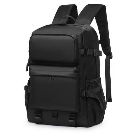 Front. Unique Bargains - 28L Laptop Backpack, Business for Men, Casual TSA Approved Travel for Women, Water Resistant Daypack - Black.
