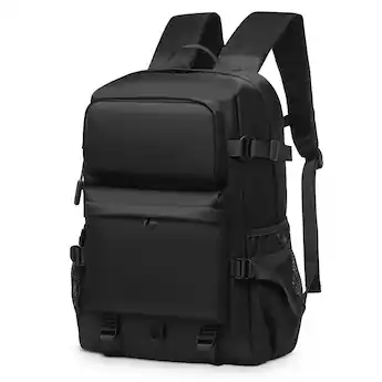 best travel backpack for business BJLFS Carry On Backpack, Women Men Flight Approved, Personal Item Travel Bag for Airplanes, 14-15.6 Inch Laptop Backpack, Casual Daypack Gym Hiking Bakpack(simple, Black) multiple compartments Best business travel backpacks for