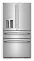 KitchenAid - 29 Cu. Ft. French Door Refrigerator with Exterior Water and Ice and FreshChill Full-Width Refrigerated Drawer - Stainless Steel