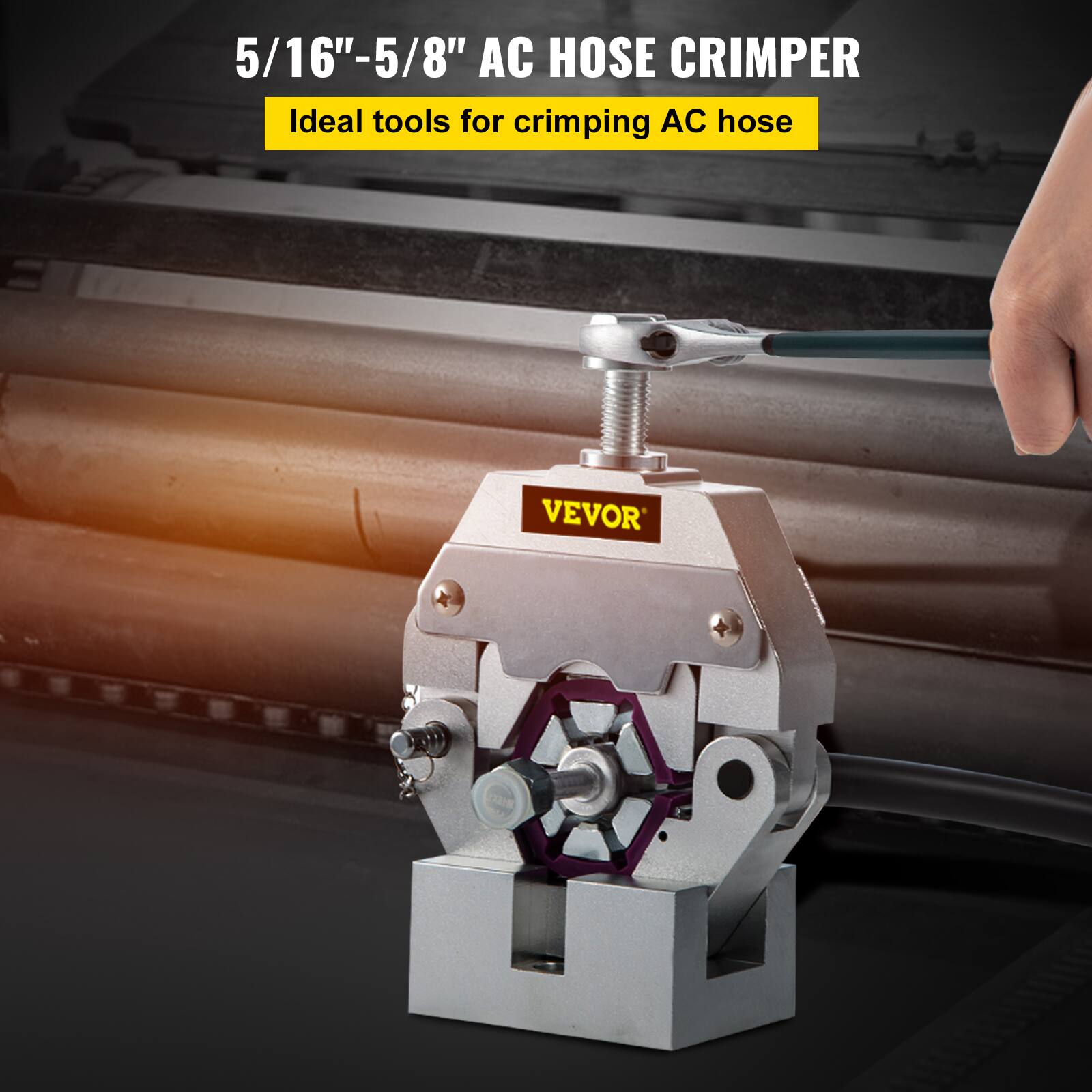 5/16" - 5/8" AC HOSE CRIMPER  
Ideal tools for crimping AC hose  
VEVOR