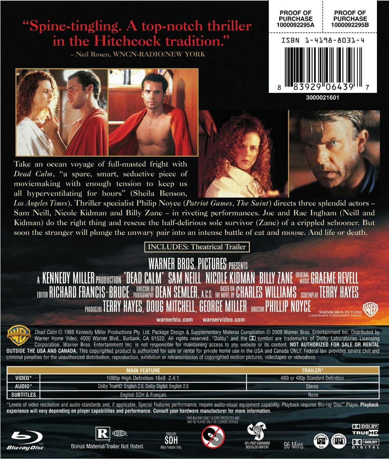Back. Dead Calm [Blu-ray].