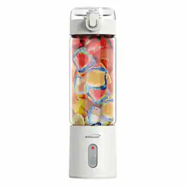 Brentwood - 17 Ounce Portable Battery Operated USB Glass Blender - White
