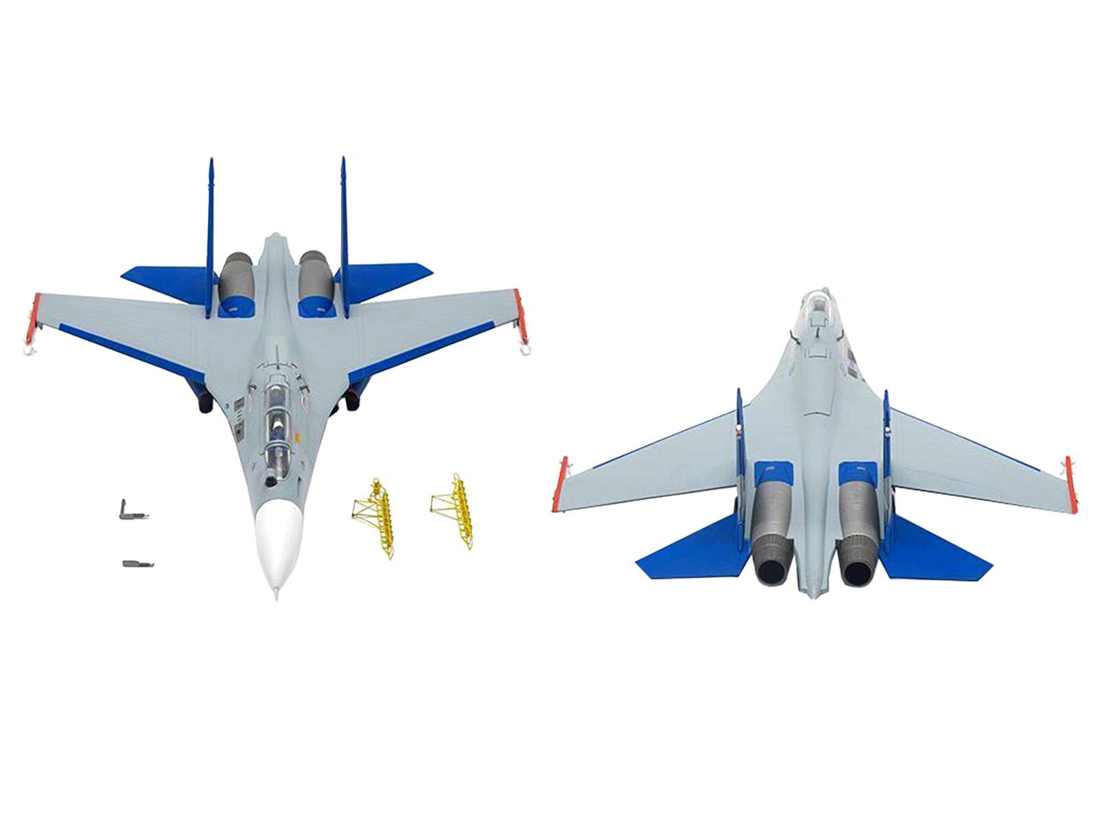 Alt View 1. JC Wings - Sukhoi Su-30LL Flanker-C Fighter Aircraft Gromov Flight Research Institute Ramenskoye AB Russia (1997) 1/72 - Grey, Blue.