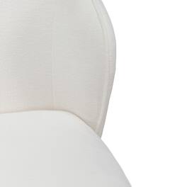 Liberty Furniture Industries - Accent Dining Chair with Castors - Rounded Arm - Ivory Upholstry - White