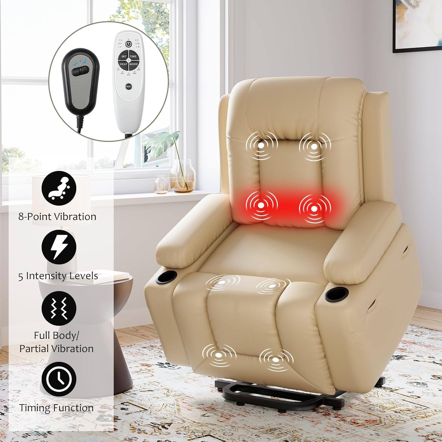 - 8-Point Vibration
- 5 Intensity Levels
- Full Body/ Partial Vibration
- Timing Function