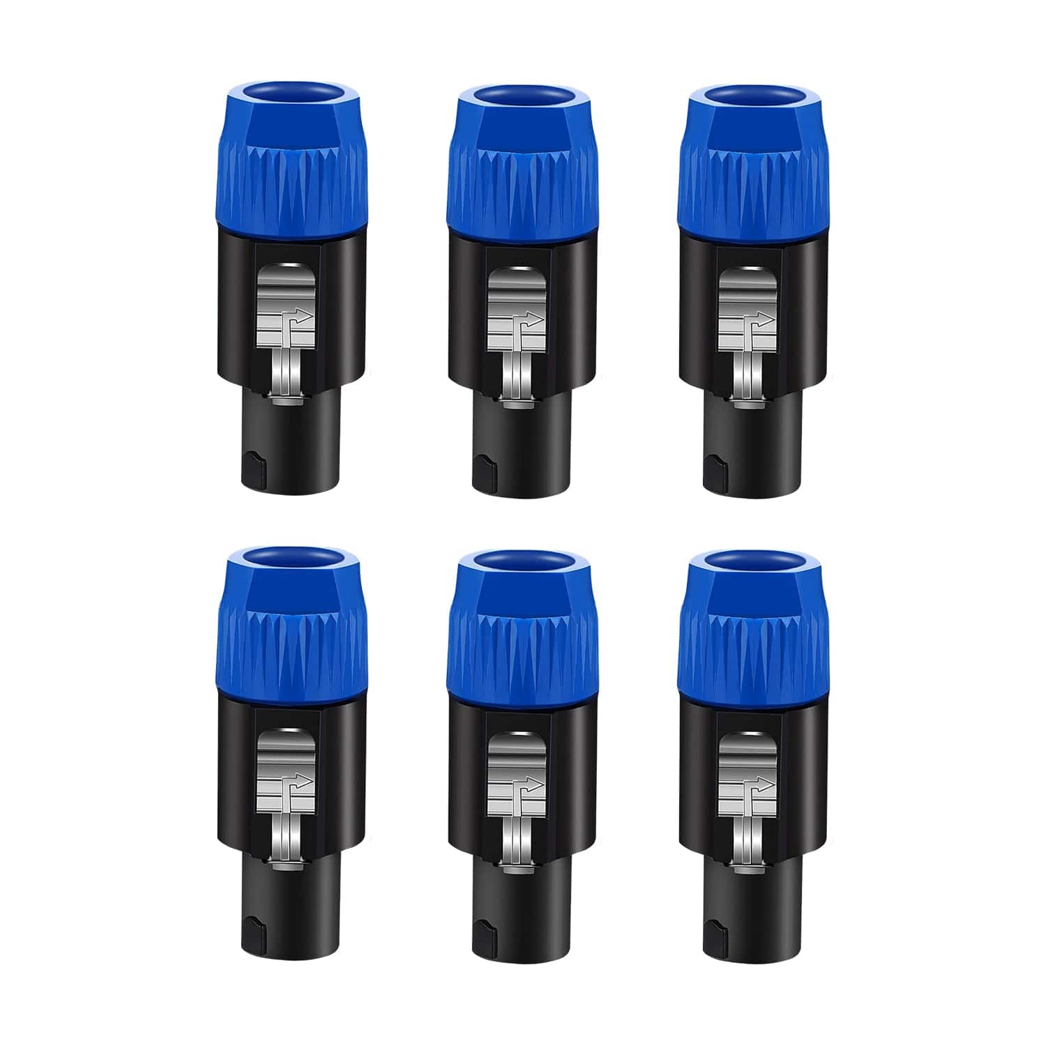 5 CORE - 5Core Speakon Adapter High Quality Audio Jack Male Audio Pin Speaker Adapter Connector - Blue