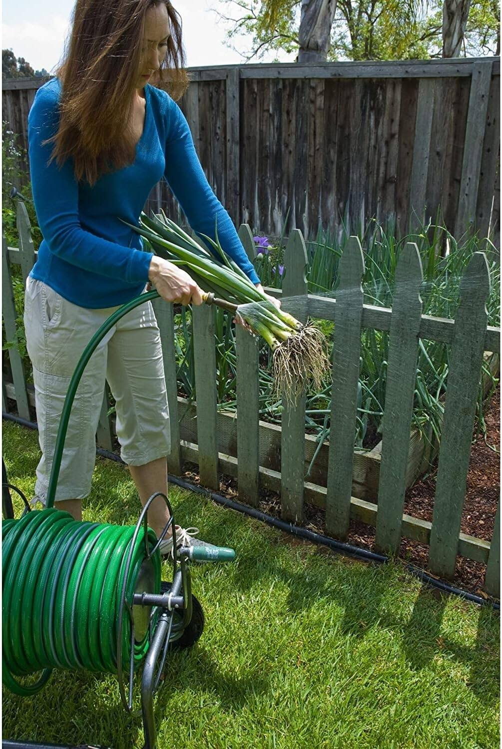 Alt View 4. Yard Butler - Garden Hose Truck - Heavy-Duty Hose Holder Cart, Leakproof Reel, Holds up to 400' of 5/8" Hose HT-4EZ.