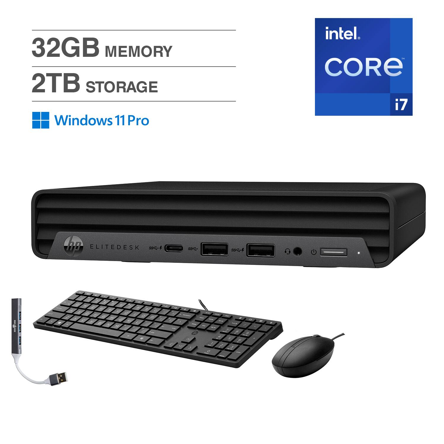 HP EliteDesk 800 G4 Mini Intel PC Core i5-8500 32GB RAM 2TB SSD