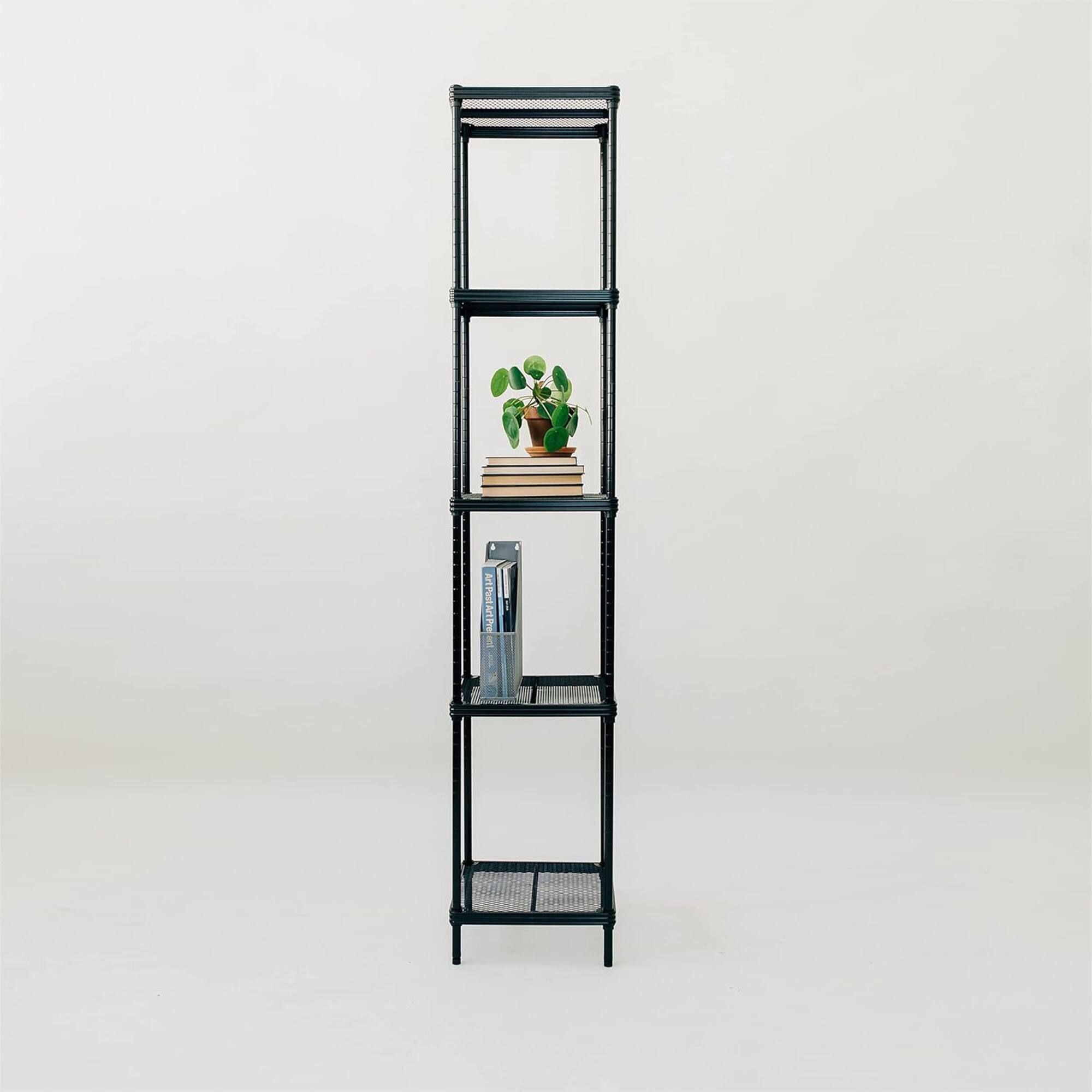 Alt View 3. Design Ideas - Design Ideas MeshWorks 5 Tier Tower Metal Storage Shelving Unit Rack, Black - Black.
