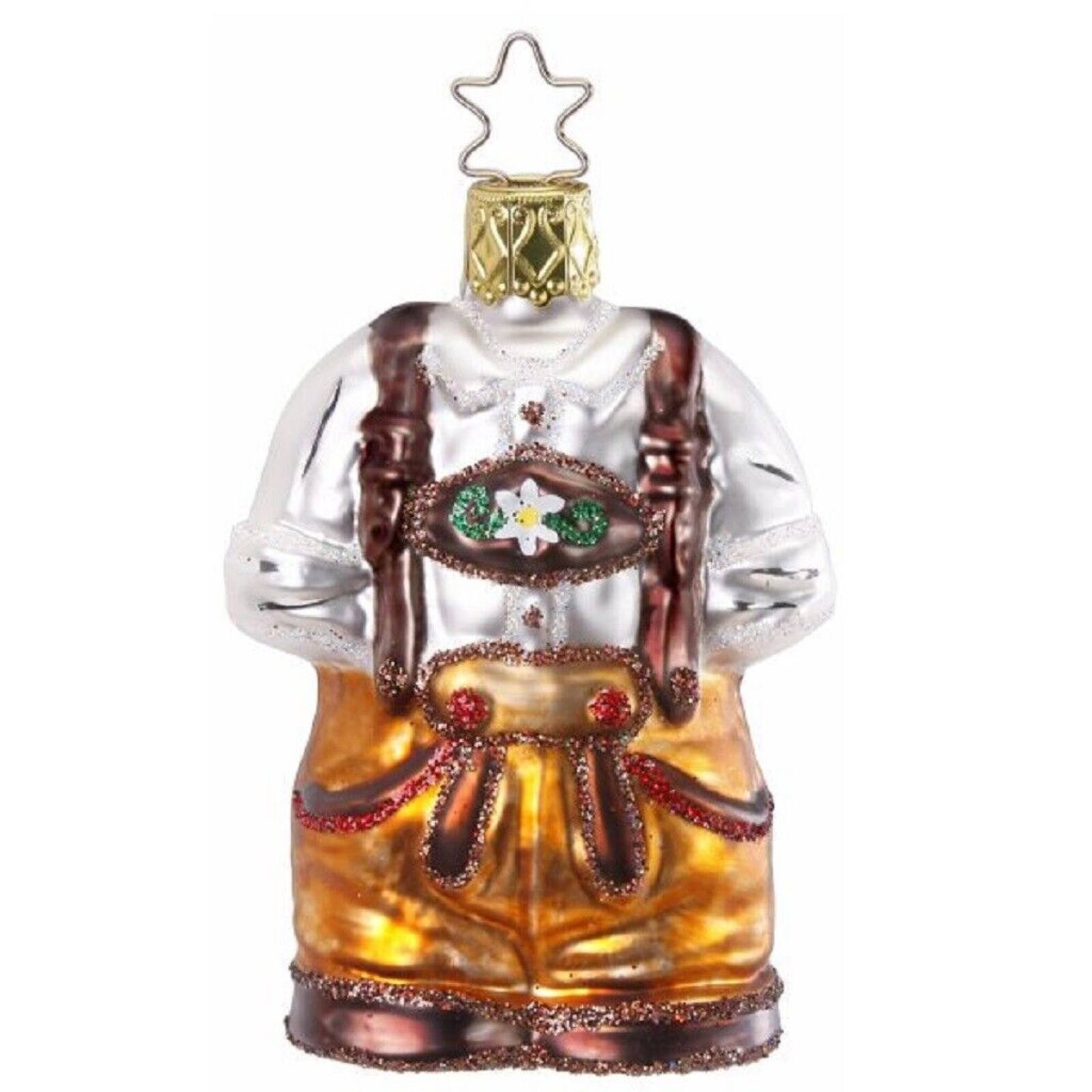 Inge Glas - Heirlooms Oktoberfest Lederhosen German Blown Glass Christmas Ornament FREE BOX - Brown price history on PriceWatchPro