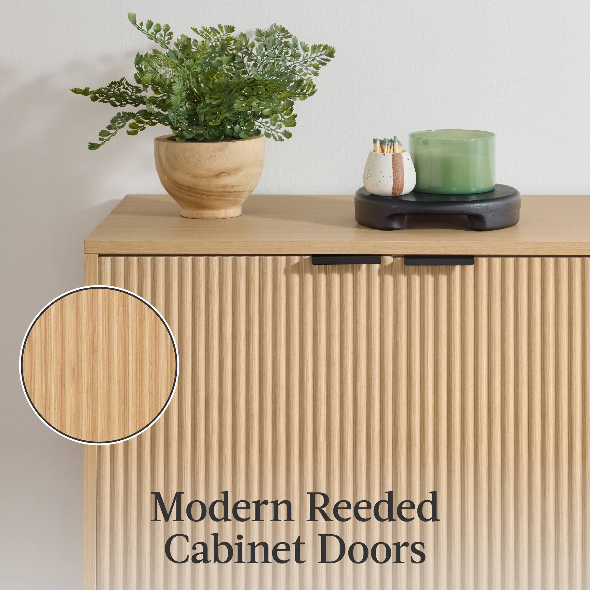 Modern Reeded Cabinet Doors