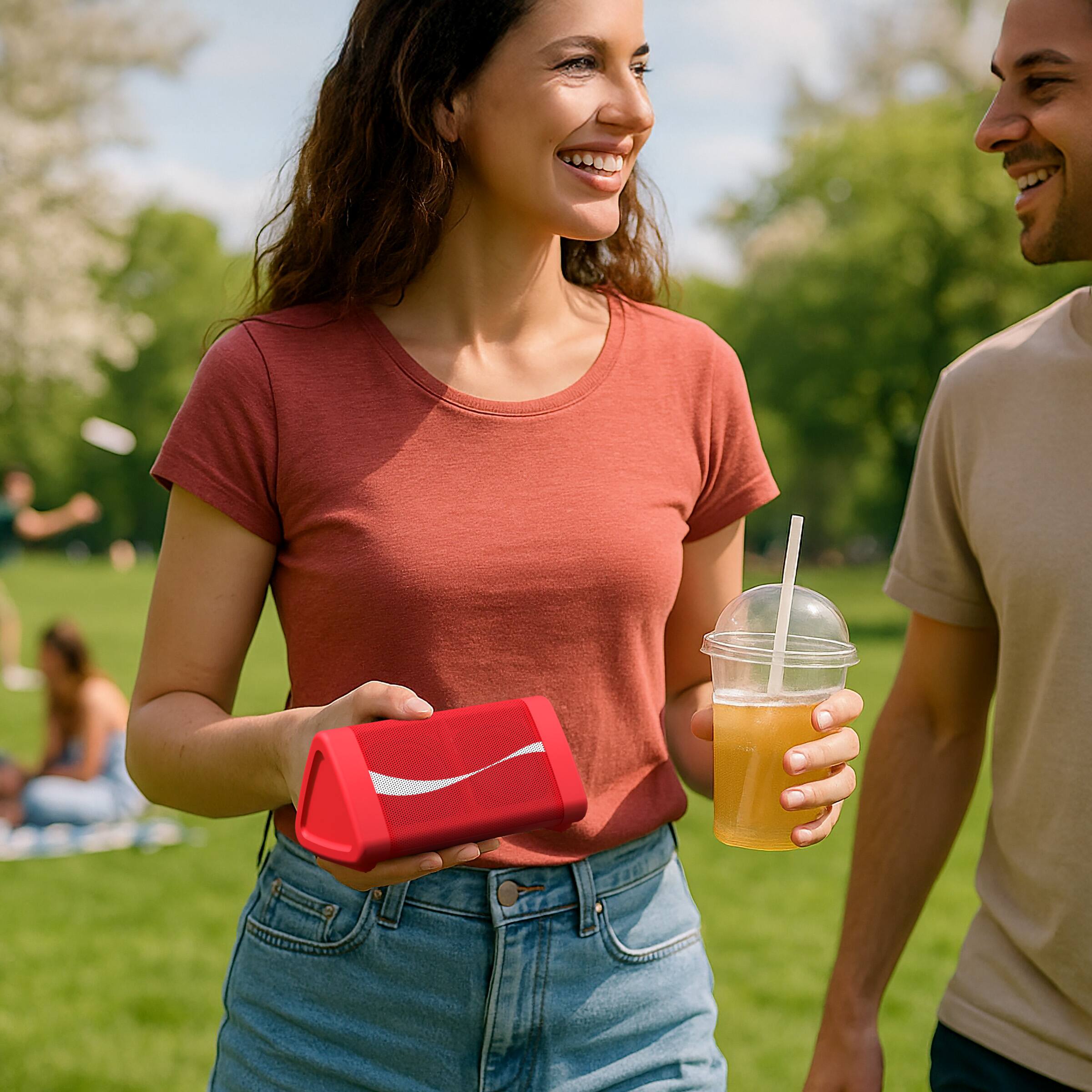 Alt View 5. OontZ - 3 Bluetooth Speaker, Coca-Cola.