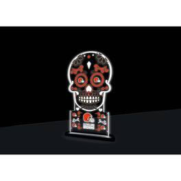 Evergreen Enterprises - Cleveland Browns 10" LED Tabletop Sugar Skull Halloween Desklite Sign - Multicolor