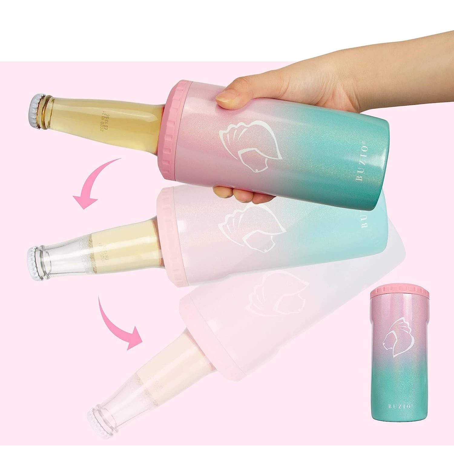 Alt View 12. Buzio - Can & Bottle Cooler - Bubble Gum.