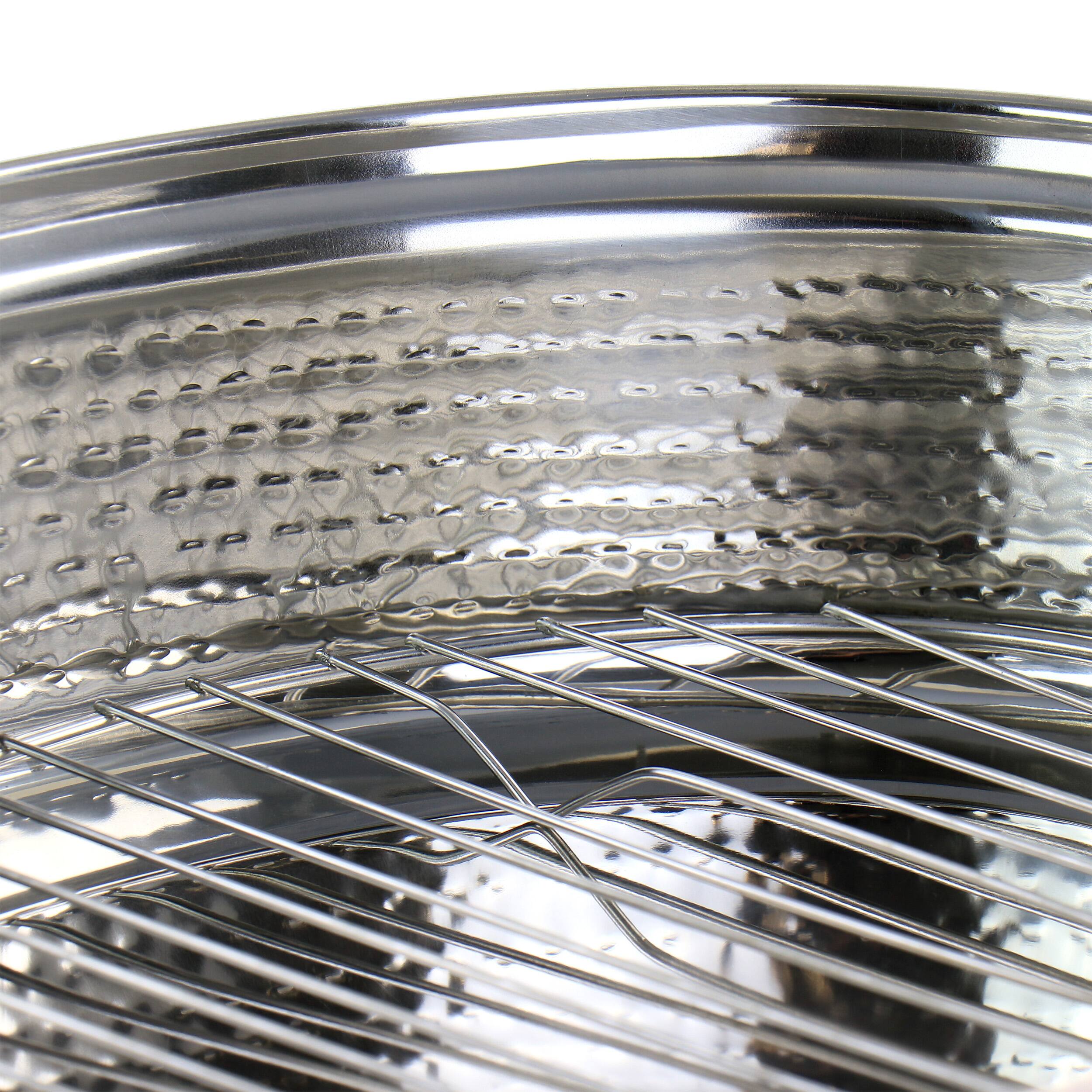 Alt View 4. Gibson - Gibson Home Radiance 17.5 Inch Stainless Steel Copper Plated Oval Roaster with Lid and Roasting Rack - Copper.