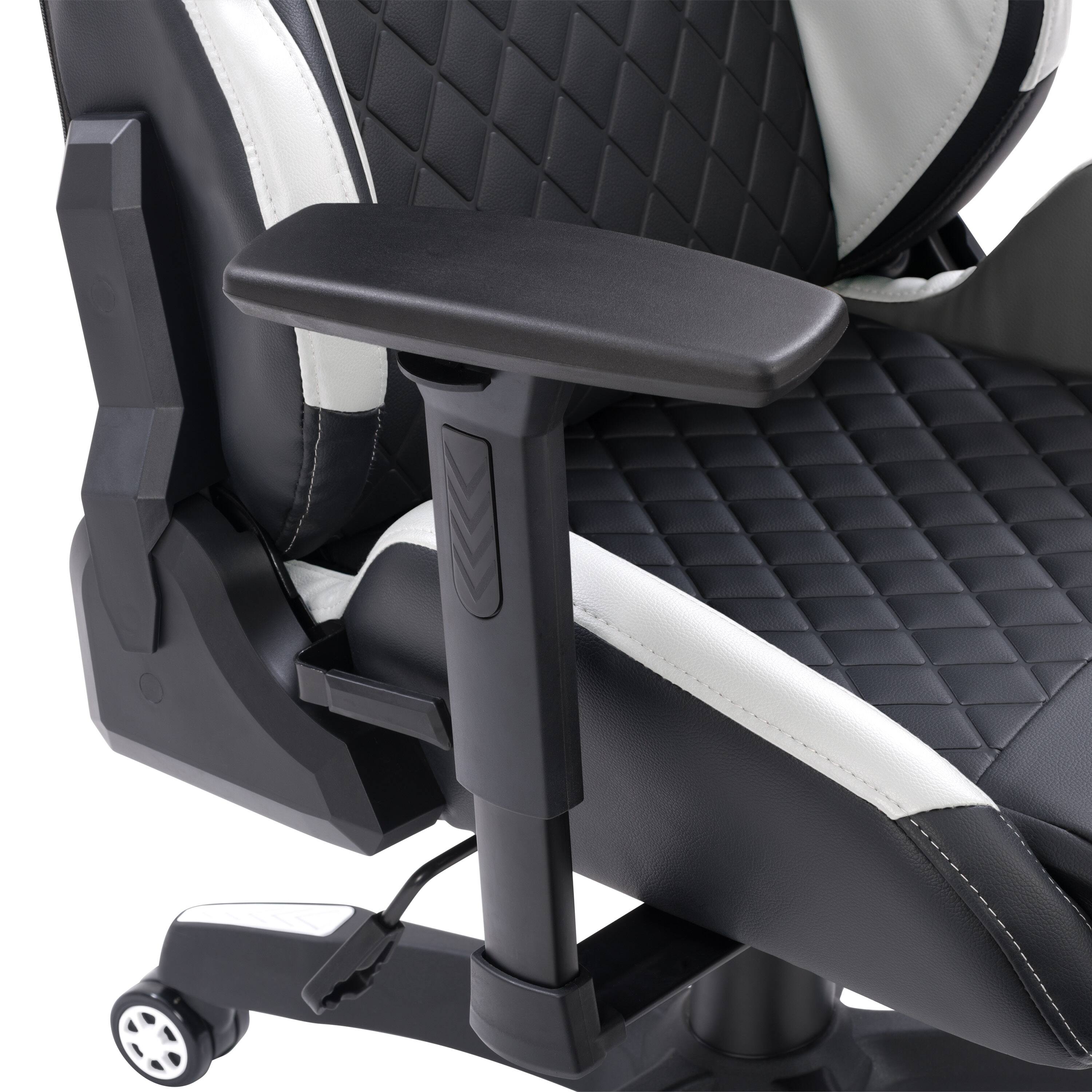 Alt View 18. CorLiving - Nightshade Gaming Chair - Black and White.