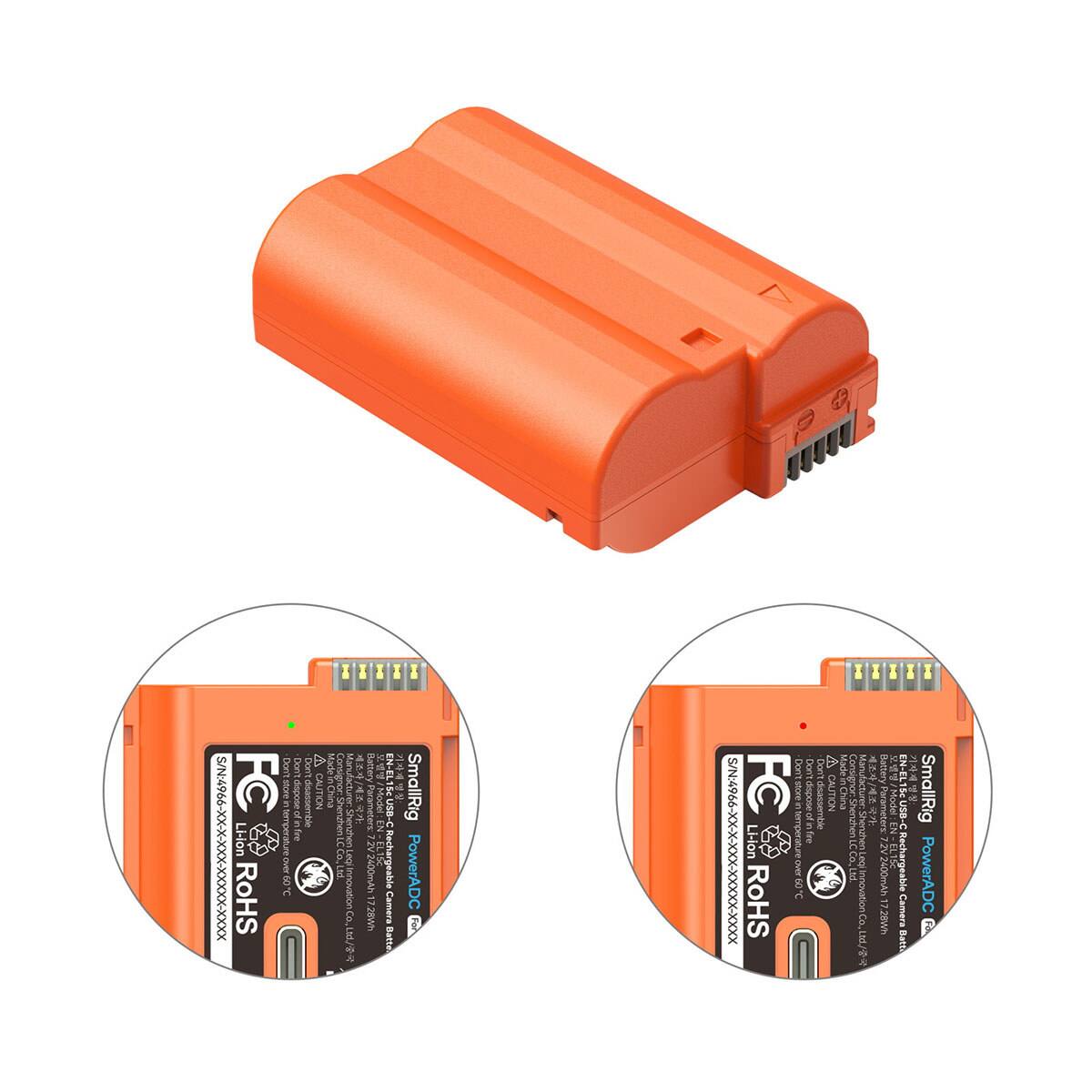 FC Li-ion RoHS

Don't store in asodsup temperature 19VO 8

Don't A Made disanse CAUTION in China

Consignor: Shenzhen LC Ltd.

Manufacture: Shenzhen Leqi Innovation Co.,

Battery Parameters: 2V 2400mA 7.28Wh

EN-EL Model USB-C Rechargeable Camera Batte.

SmallRig PowerADC
XXXX-XXXXX-XXX-X-XX-9969-N/S

FC Li-ion RoHS

Don't NOVER 19VG 60

Don't dispose fire

ASSICI disassemble

V CAUTION

Made

LC Like Legi Innovation Co. Ltd/

Battery J Ne Parameters: Model USB EN 2V ELL 2400mAh Rechargeable Camera 17.28Wh Batte

SmallRig PowerADC