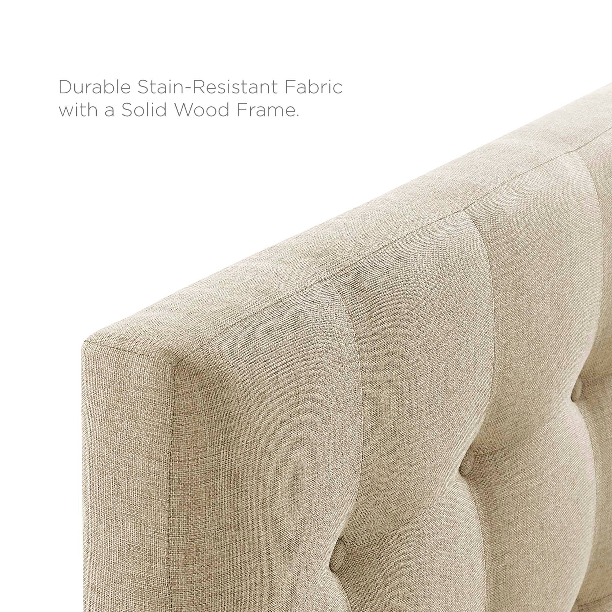Durable Stain-Resistant Fabric with a Solid Wood Frame.