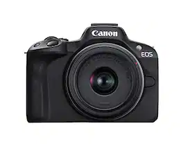 Canon - EOS R50 Mirrorless Vlogging Camera w/RF-S18-45mm F4.5-6.3 is STM & RF-S55-210mm F5-7.1 is ST (International Model) - Black