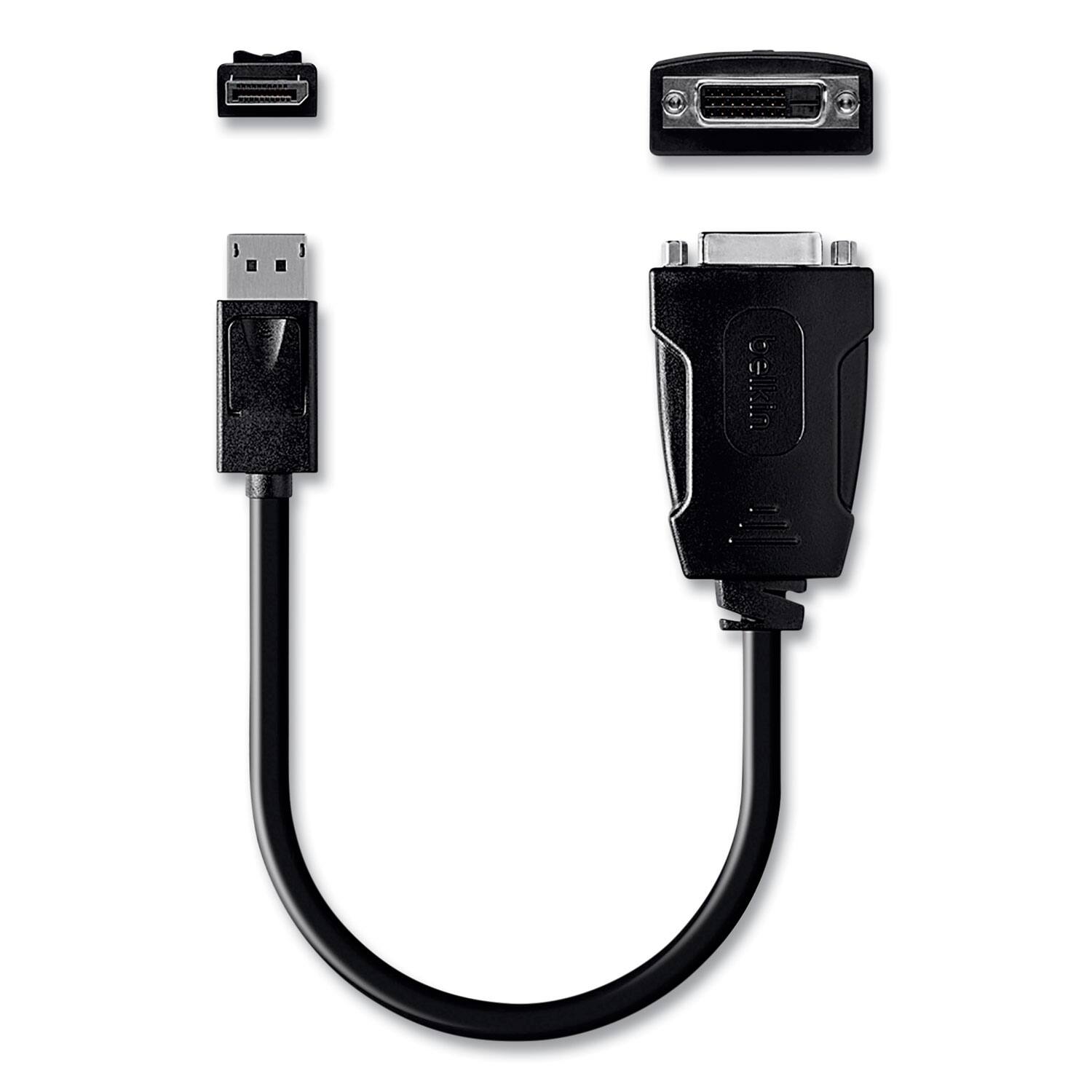 Alt View 5. Belkin - DisplayPort to DVI Adapter, M/F, 1080p - DisplayPort/DVI Video Cable Adapter for Video Device, Computer, Monitor, Projec - Possibly Black.