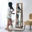 Alt View 11. Costway - 360Degree Rotatable Jewelry Cabinet Armoire 2-in-1 Lockable Mirrored Coffee - Coffee.