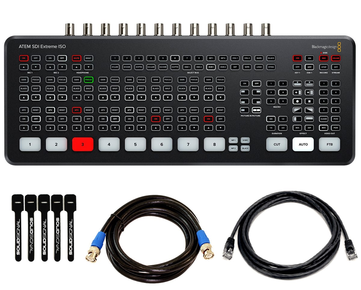 Blackmagic Design - ATEM SDI Extreme ISO Live Stream Switcher Bundle
