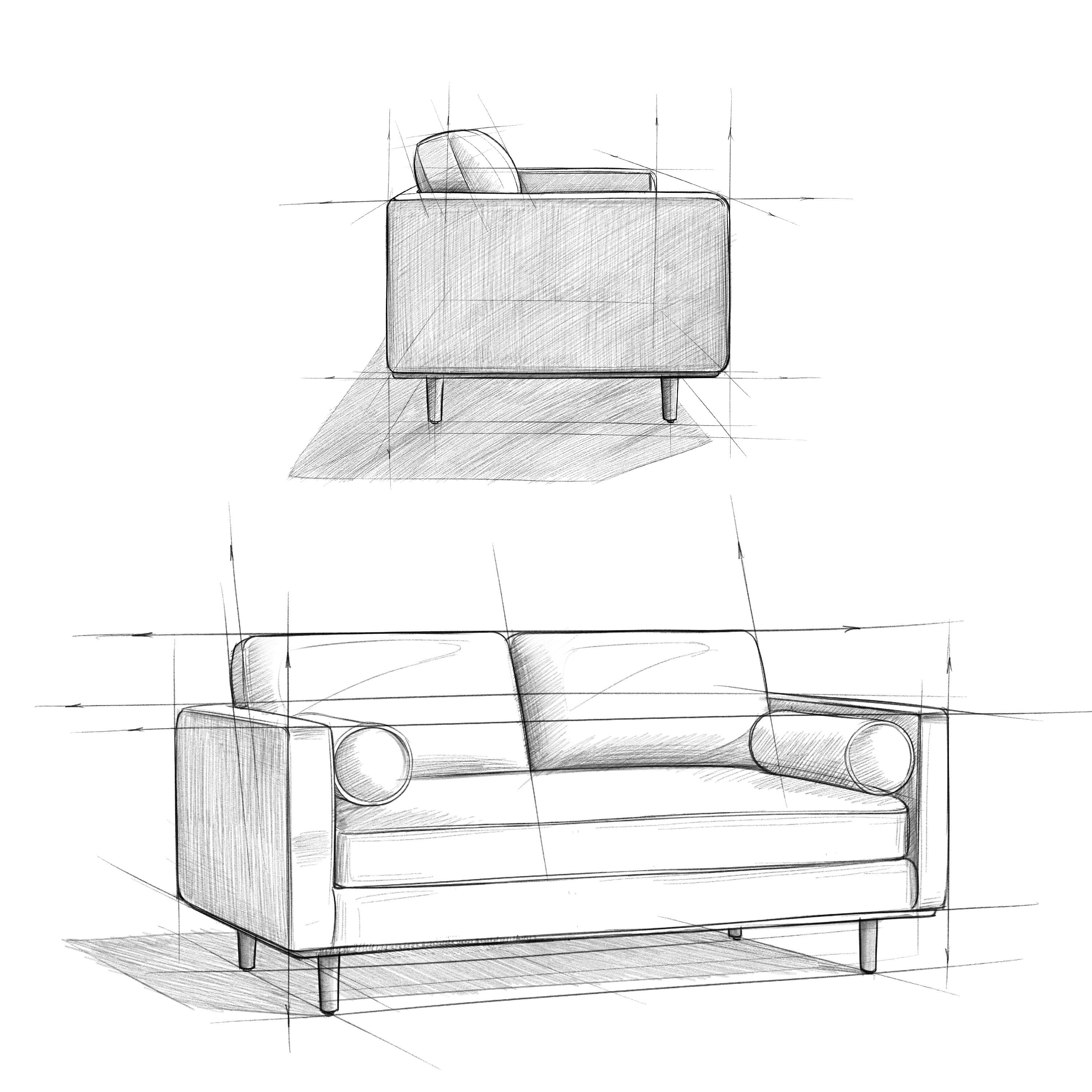 Alt View 9. Simpli Home - Morrison 72 inch Wide Mid-Century Modern Loveseat Sofa in Mist Grey Woven-Blend Fabric - Mist Grey.