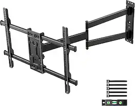 FINEAK - Long Arm Corner TV Wall Mount for 32-75 inch TVs, Swivel Tilt - Black