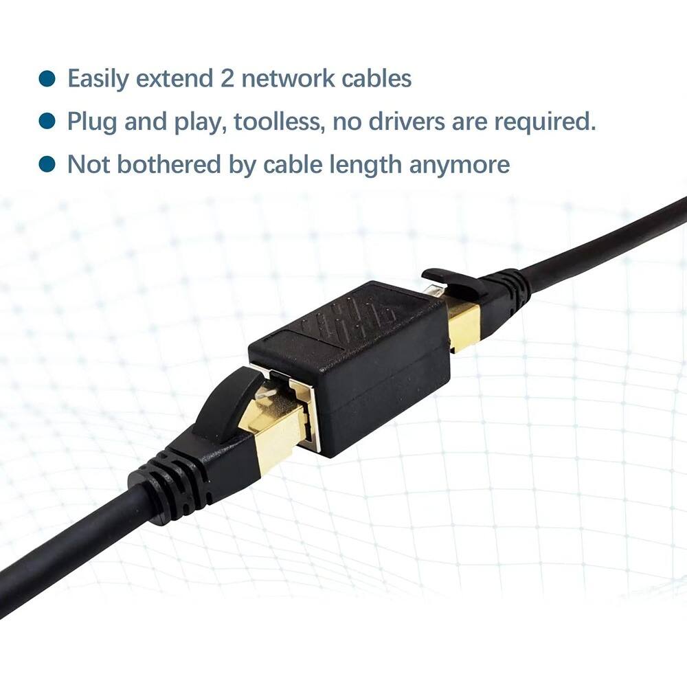 - Easily extend 2 network cables
- Plug and play, toolless, no drivers are required.
- Not bothered by cable length anymore