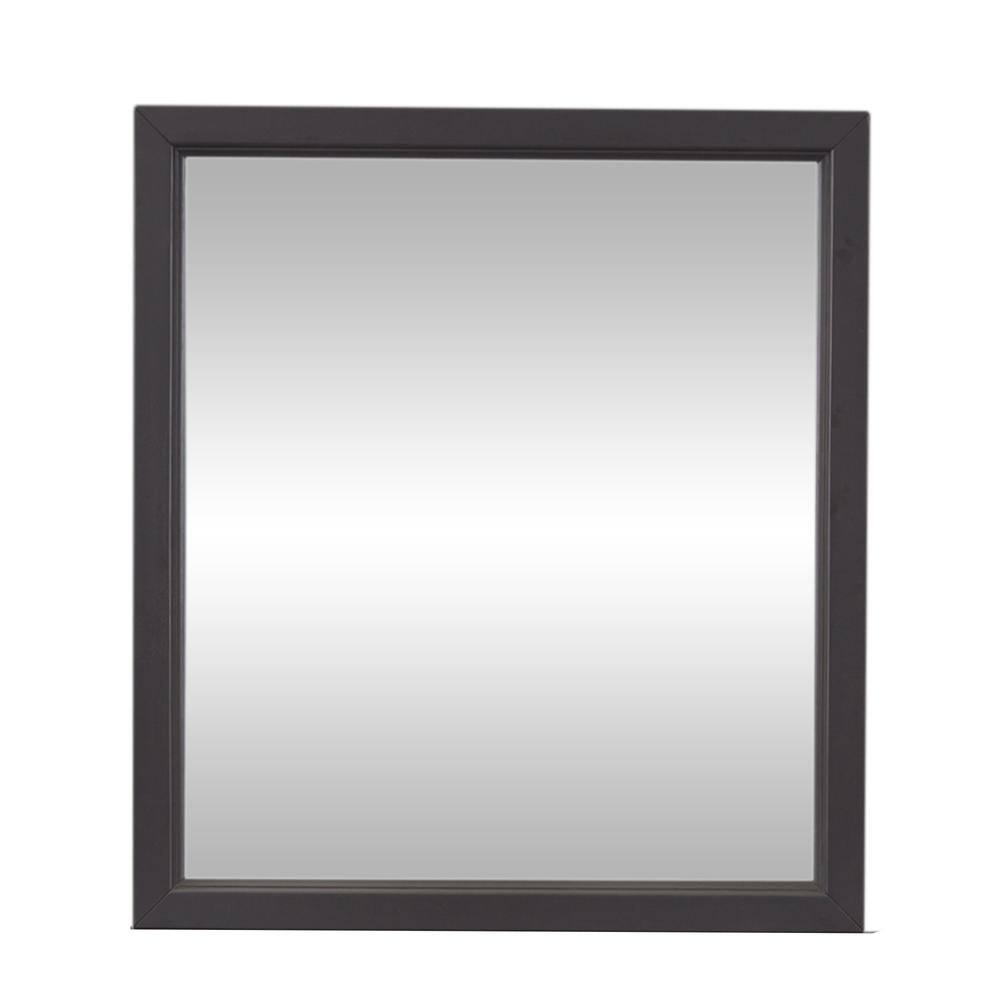 Angle. Liberty Furniture Industries - Cottage View Mirror in Dark Gray - Gray.