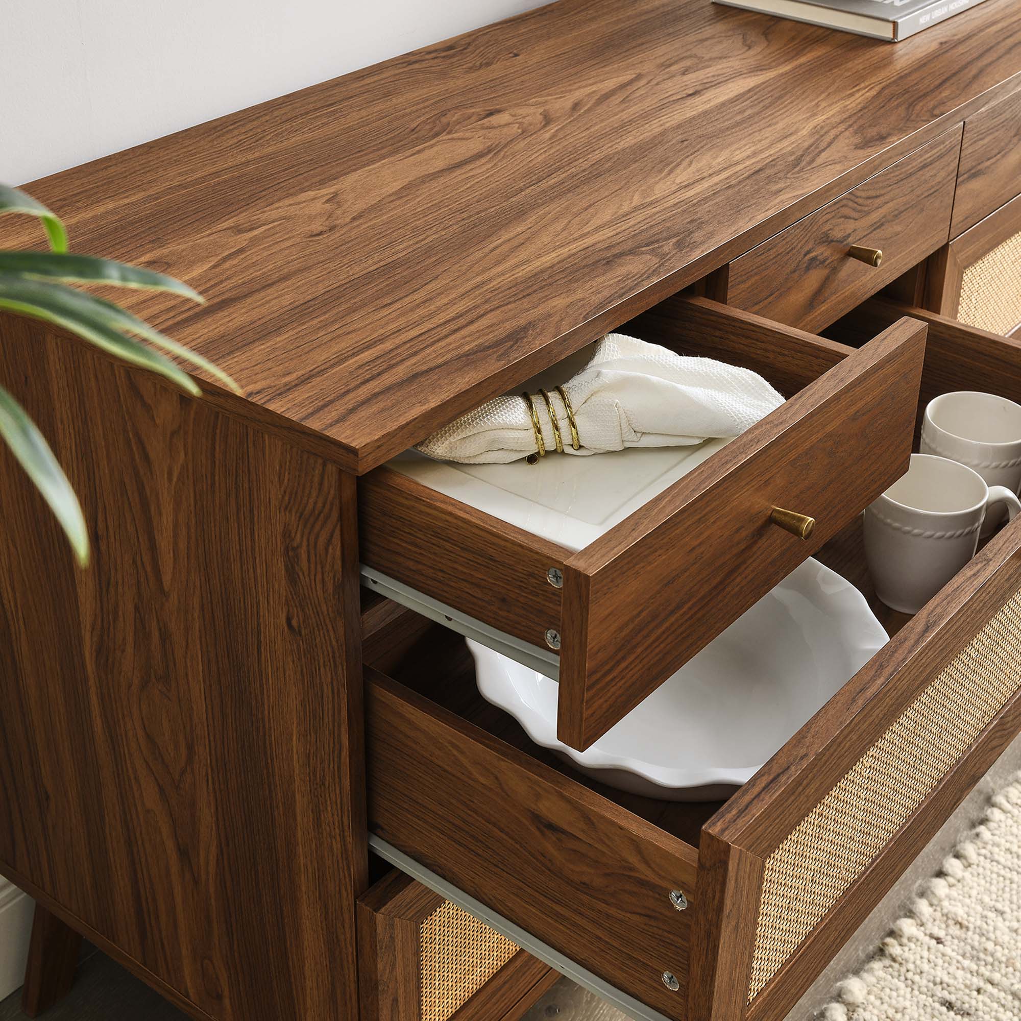 Back. Modway - Soma 8-Drawer Dresser by Modway - Walnut.