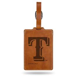 Jardine - Texas Rangers Ultra Suede Luggage Tag - Brown