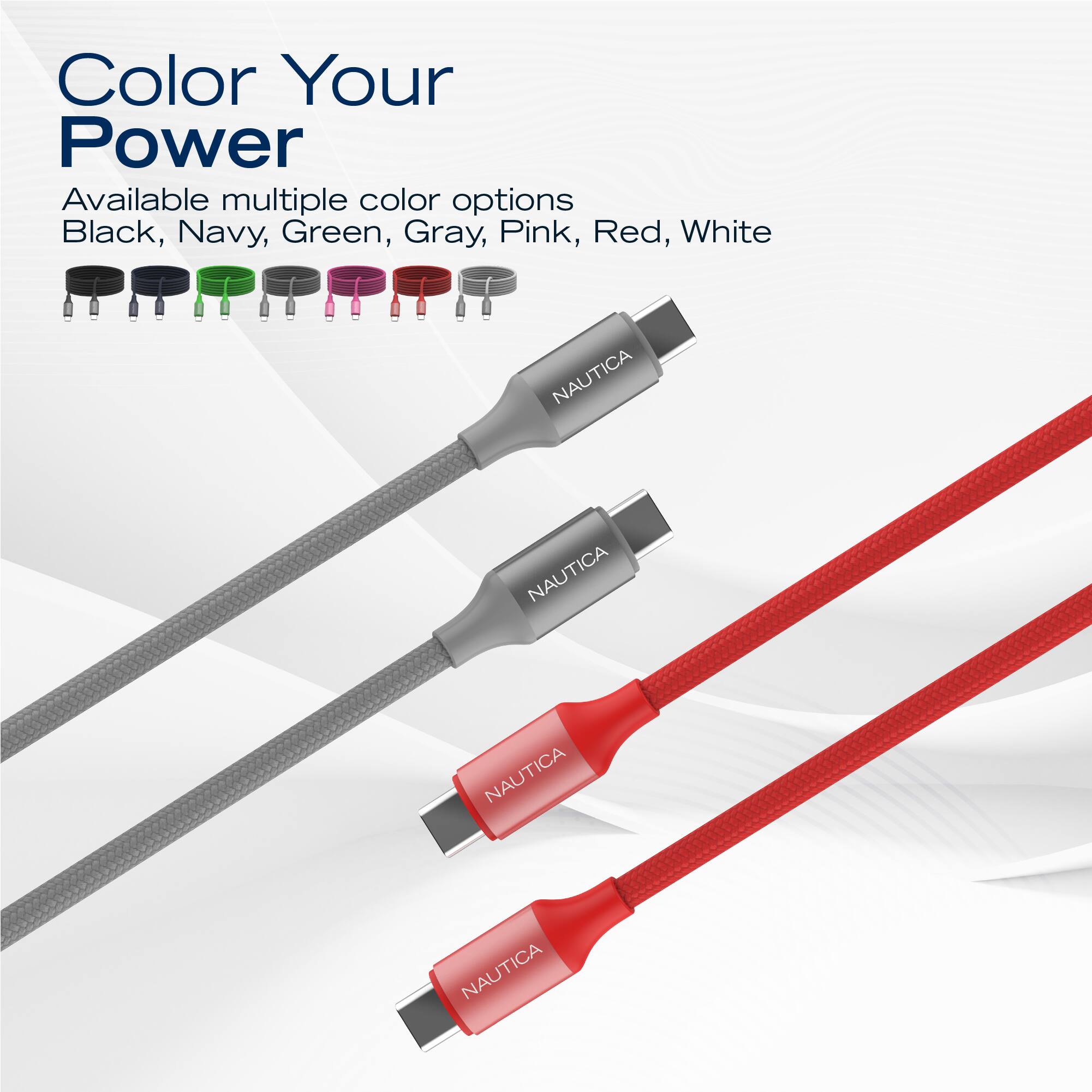 Color Your Power  
Available multiple color options: Black, Navy, Green, Gray, Pink, Red, White  

NAUTICA  
NAUTICA  
NAUTICA  
NAUTICA