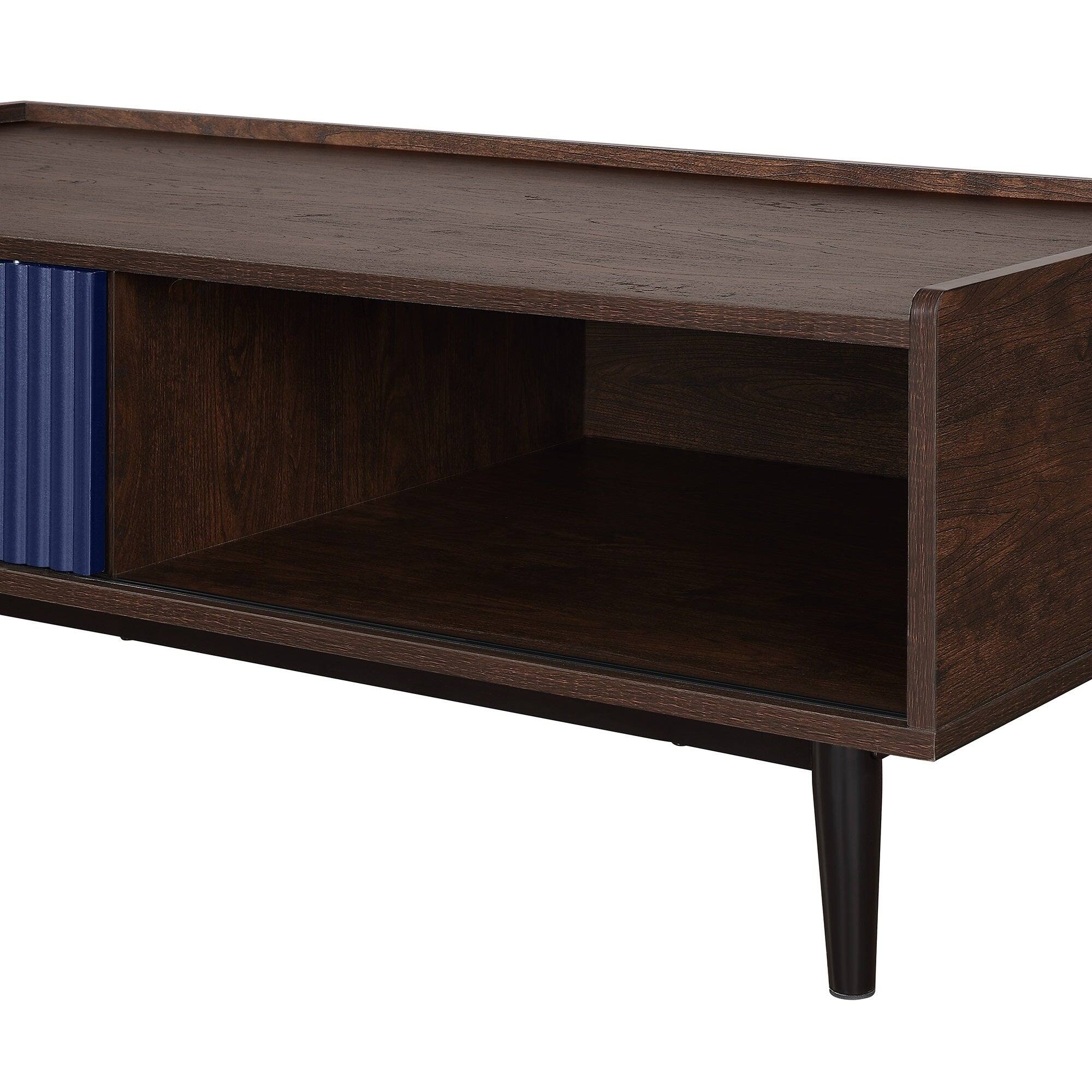 Alt View 2. Manhattan Comfort - Duane Mid-Century Modern 47" Coffee Table - Navy Blue.