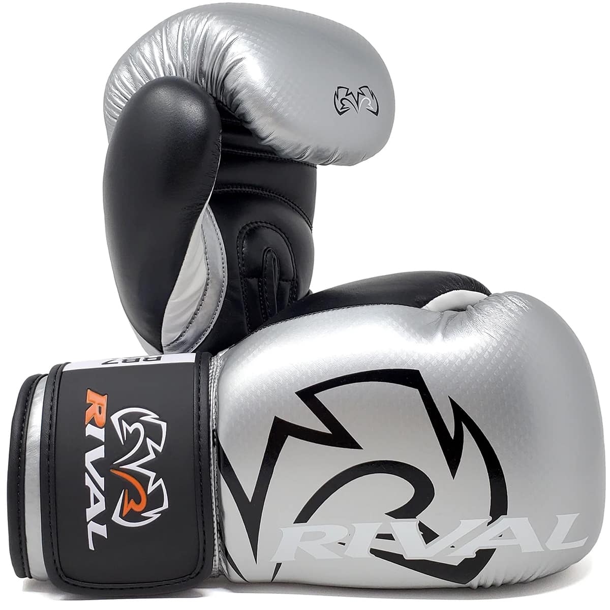 RIVAL - Boxing RB7 Fitness Plus Hook and Loop Bag Gloves - Medium - Silver/Black
