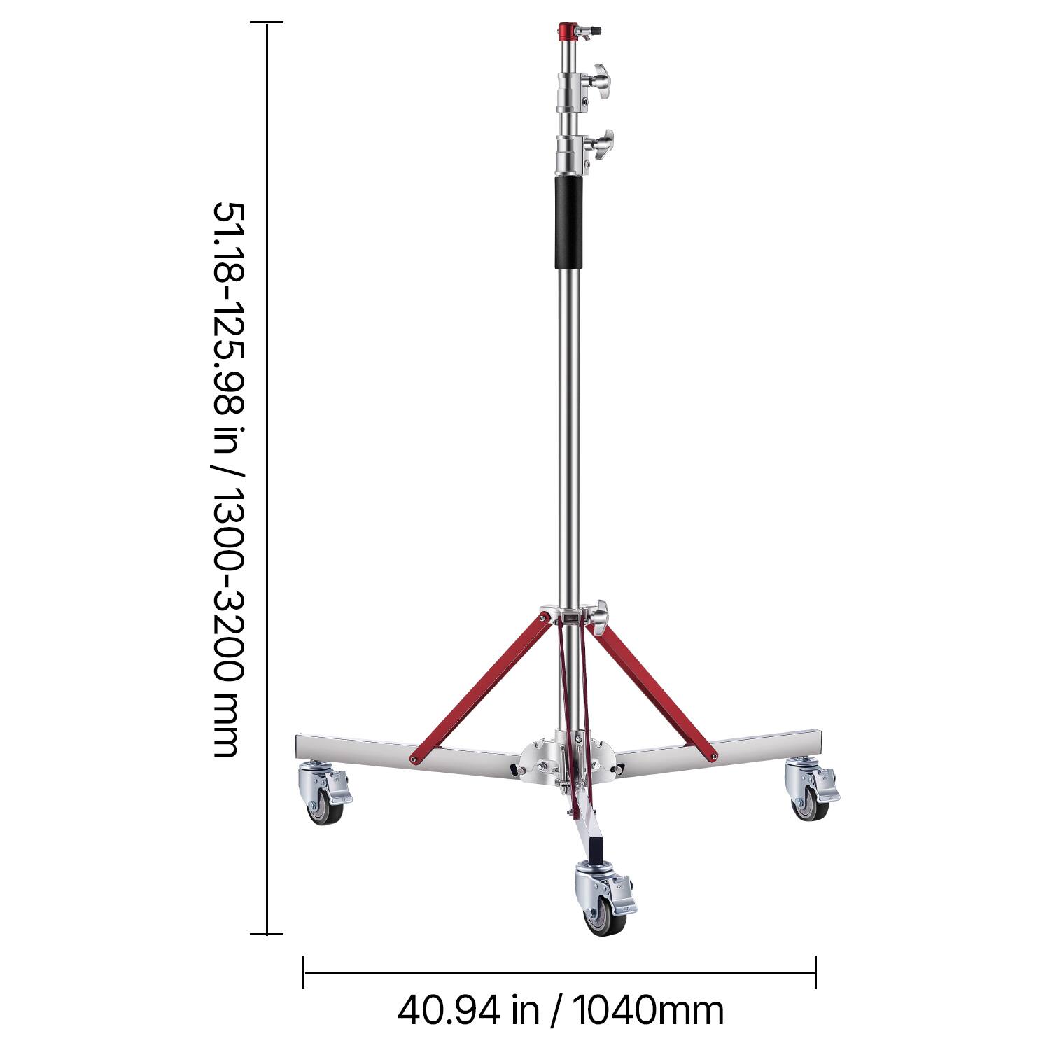 51.18-125.98 in / 1300-3200 mm  
40.94 in / 1040 mm