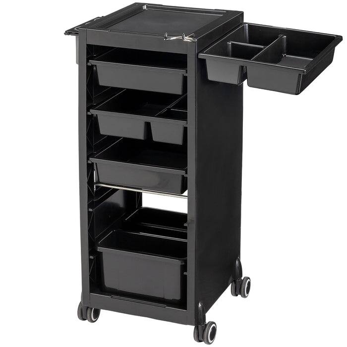 Alt View 7. Winado - Barber Cart 6 Layers Storage Cart Hair Rolling Cart Salon Trolley Station for Barber Shops, Beauty Salons, Spas - Black.