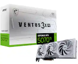 MSI - NVIDIA GeForce RTX 5070 Ti 16GB GDDR7 VENTUS 3X PZ OC Edition PCI Express 5.0 SFF-Ready Graphics Card - Black/Sliver