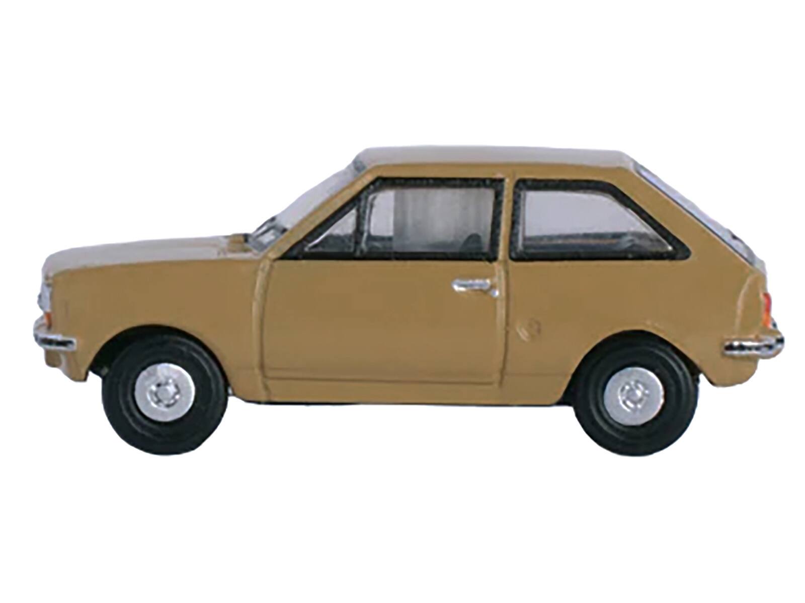 Alt View 2. Oxford Diecast - Ford Fiesta Mk1 RHD (Right Hand Drive) Nevada Beige 1/148 (N) Scale Diecast Model Car by Oxford Diecast.