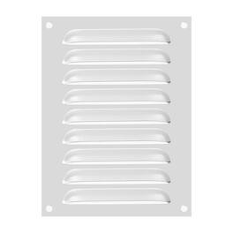 Unique Bargains - 8"x6" Aluminum Vent Cover, Screen Air Grille Ventilation Cover HVAC Louvered Grill Built-in Mesh for Home - Silver