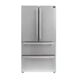 Forno Appliances - Moena 19.2 Cu. Ft. French Door Refrigerator - Stainless Steel