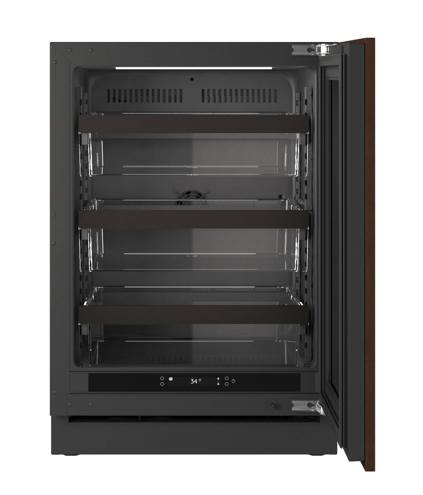 Alt View 1. U-Line - U-Line 24"W. 5.1 Cu.Ft. Built-In Compact Refrigerator - Panel Ready Frame/Glass - Integrated Solid.