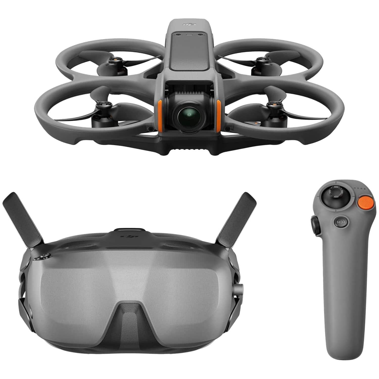 DJI - Avata 2 Fly Smart Combo (Single Battery) - FPV Drone, 155° FOV, Propeller Guard - Goggles N3 & RC Motion 3 Include