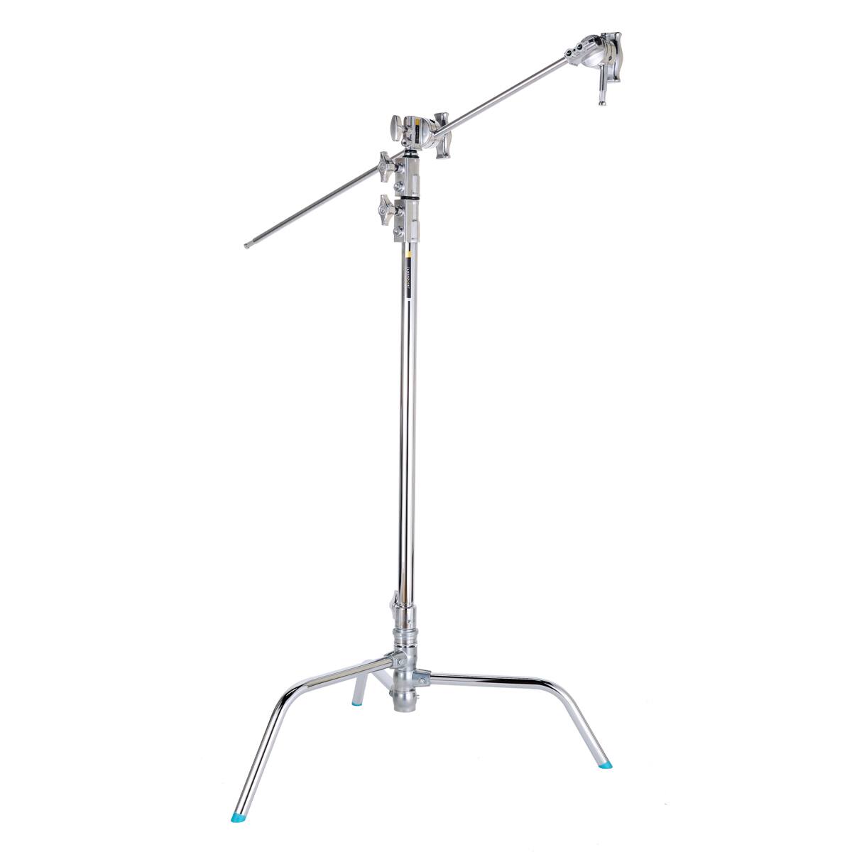 Alt View 9. Flashpoint - Flashpoint 40" Quick Release Turtle Base C-Stand Kit with 2.5" Grip Head & 40" Grip Arm (Chrome).