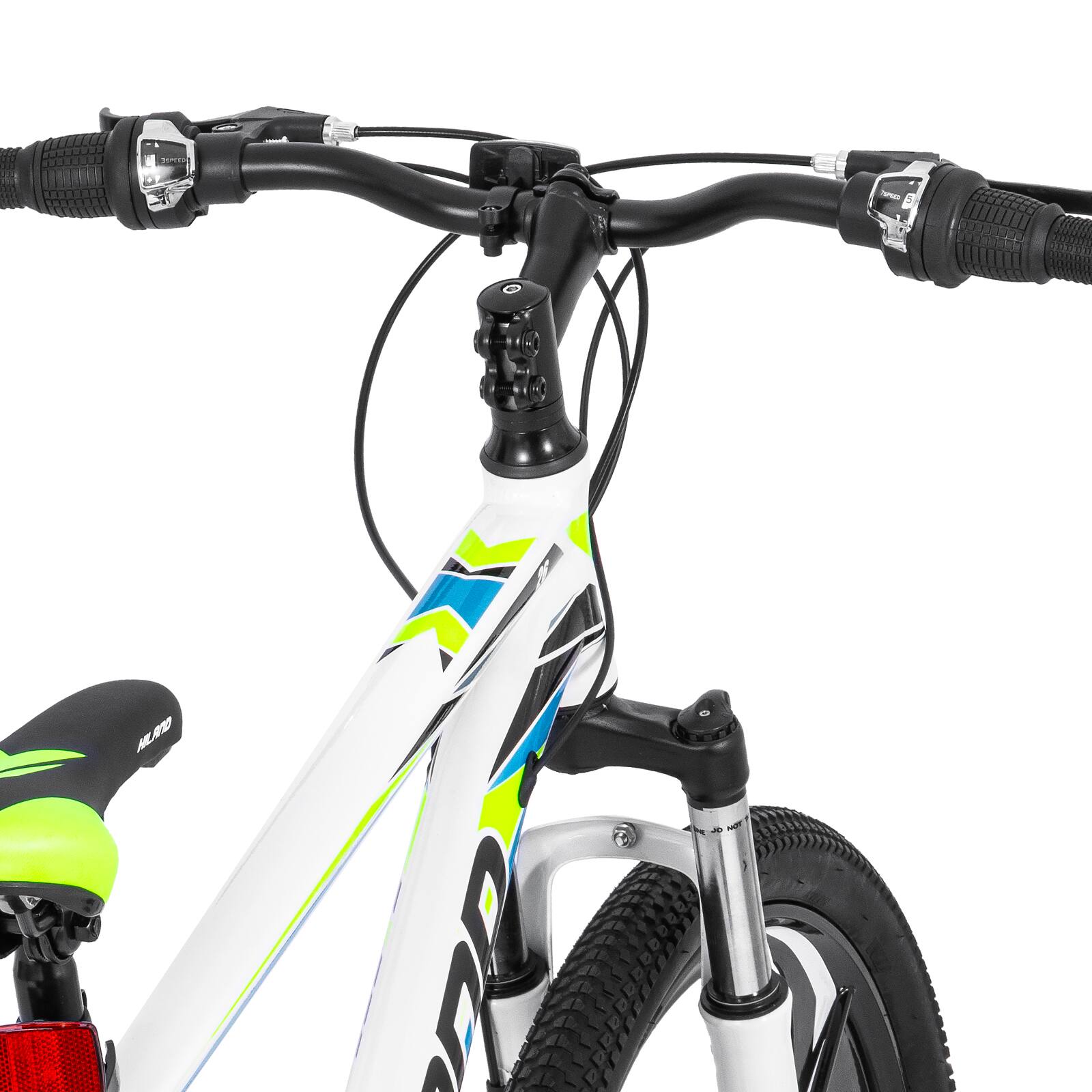 Alt View 5. HILAND - HILAND H200 26" Mountain Bike for Men Women - 3 Spokes Wheel - White - White.