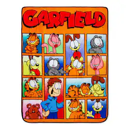 Surreal Entertainment - Garfield and Friends Fleece Throw Blanket | 45 x 60 Inches - Multi-Color