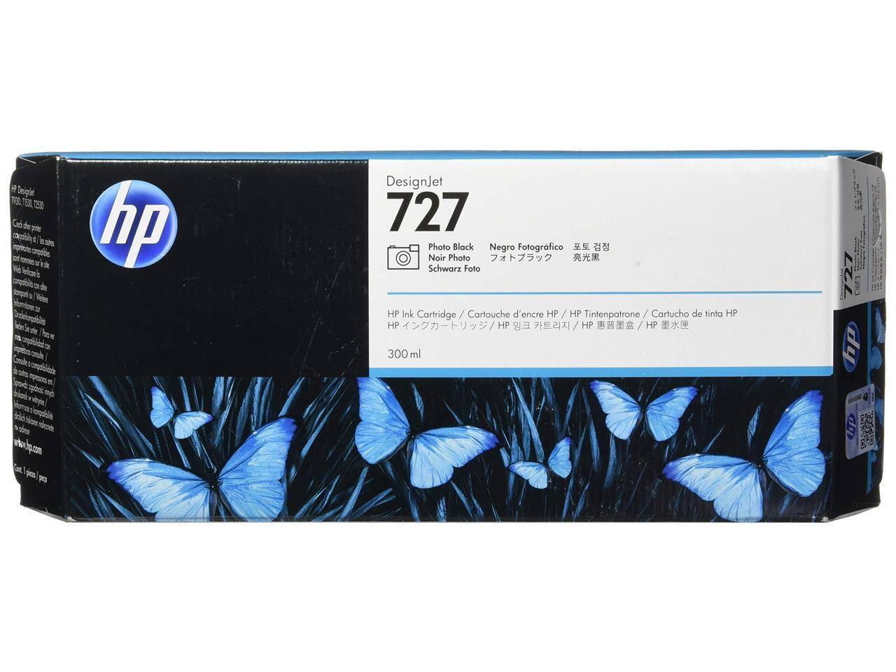 DesignJet 727  
Photo Black  
Negro Fótografico  
Noir Photo  
Schwarz Foto  

HP Ink Cartridge / Cartouche d'encre HP / HP Tintenpatrone / Cartucho de tinta HP  
300 ml