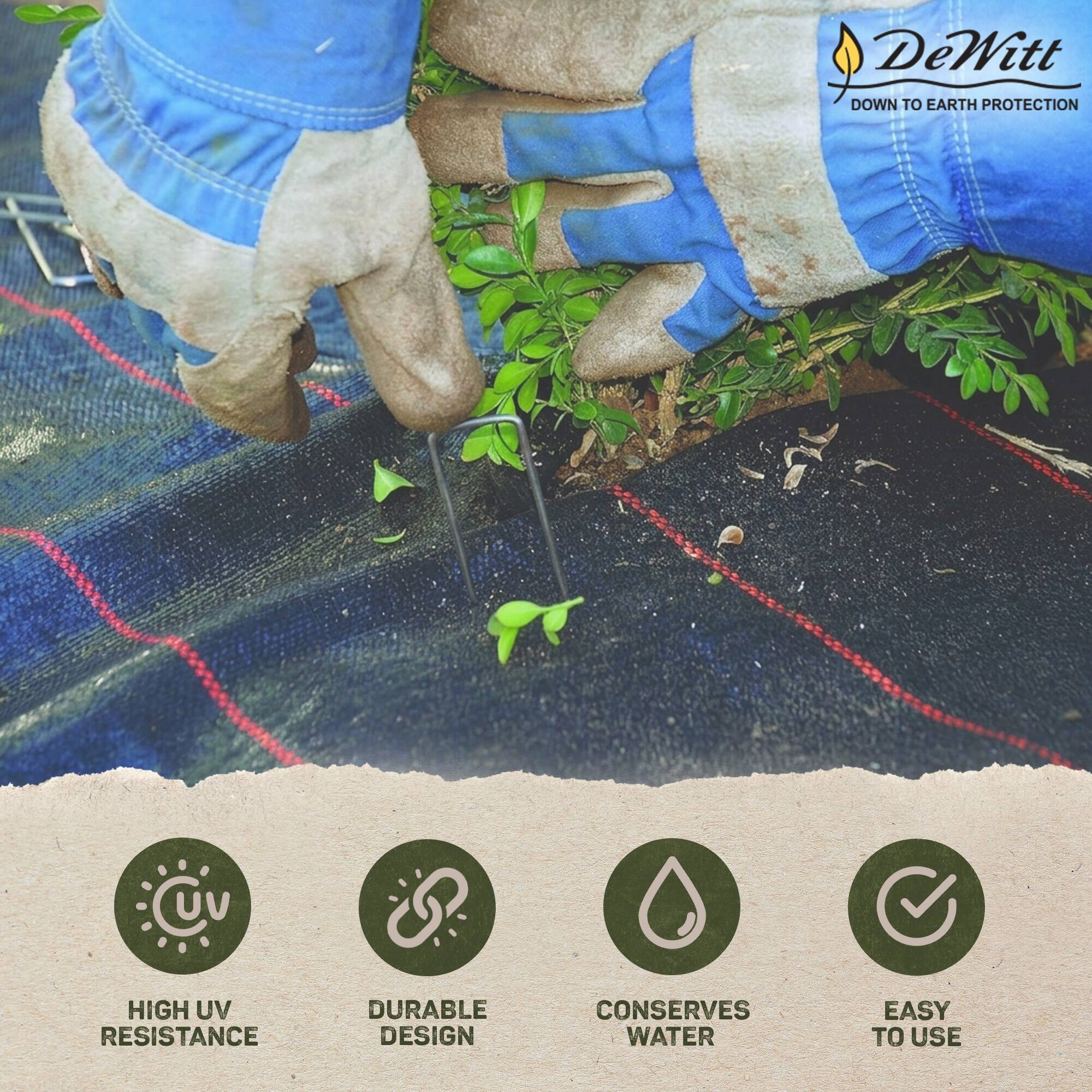 DeWitt DOWN TO EARTH PROTECTION

- HIGH UV RESISTANCE
- DURABLE DESIGN
- CONSERVES WATER
- EASY TO USE